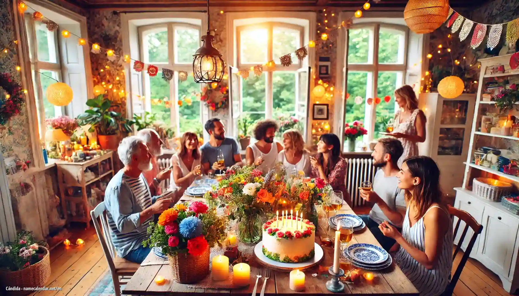 Celebration of name day and name - Cándida