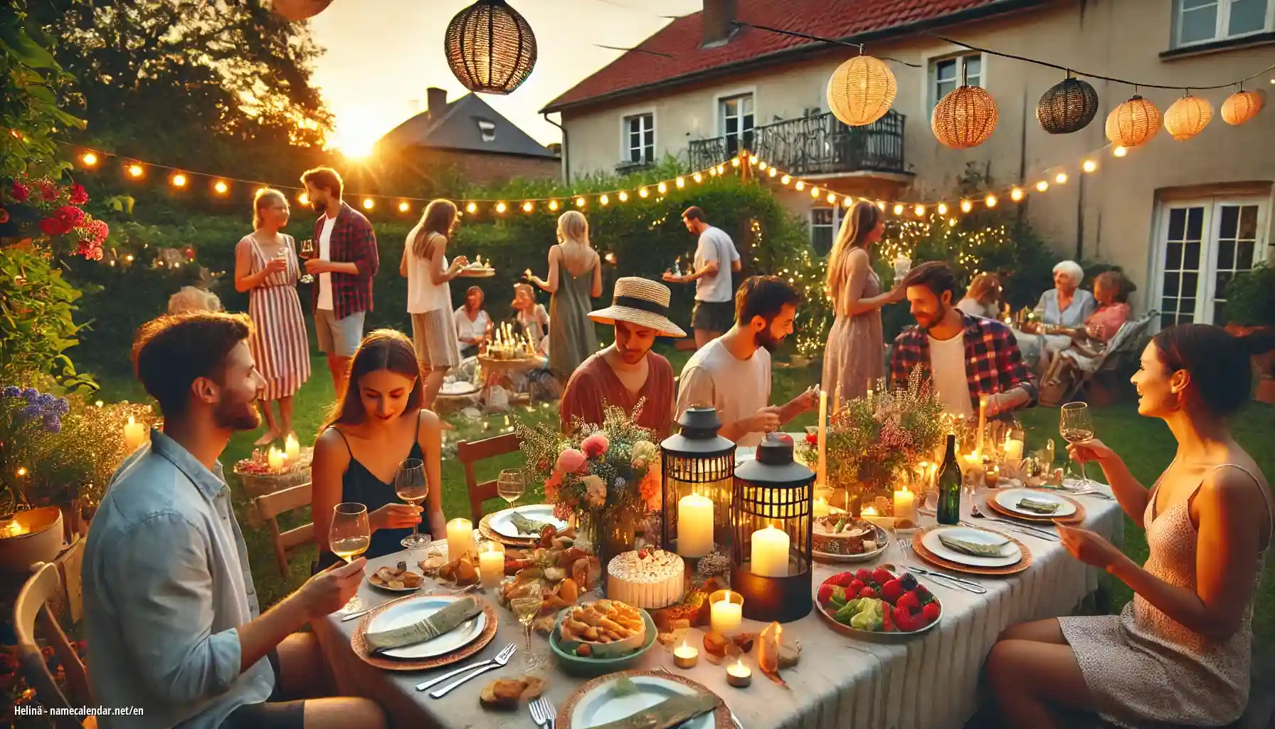 Celebration of name day and name - Helinä