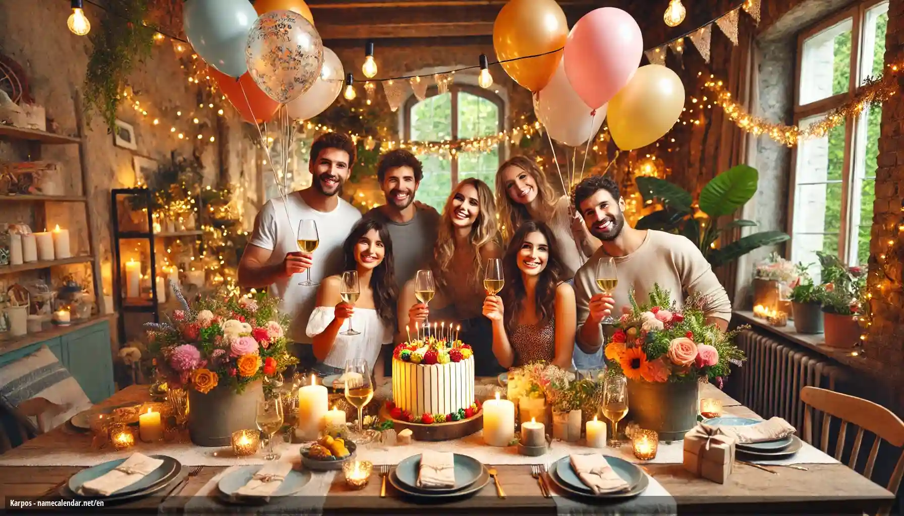 Celebration of name day and name - Karpos