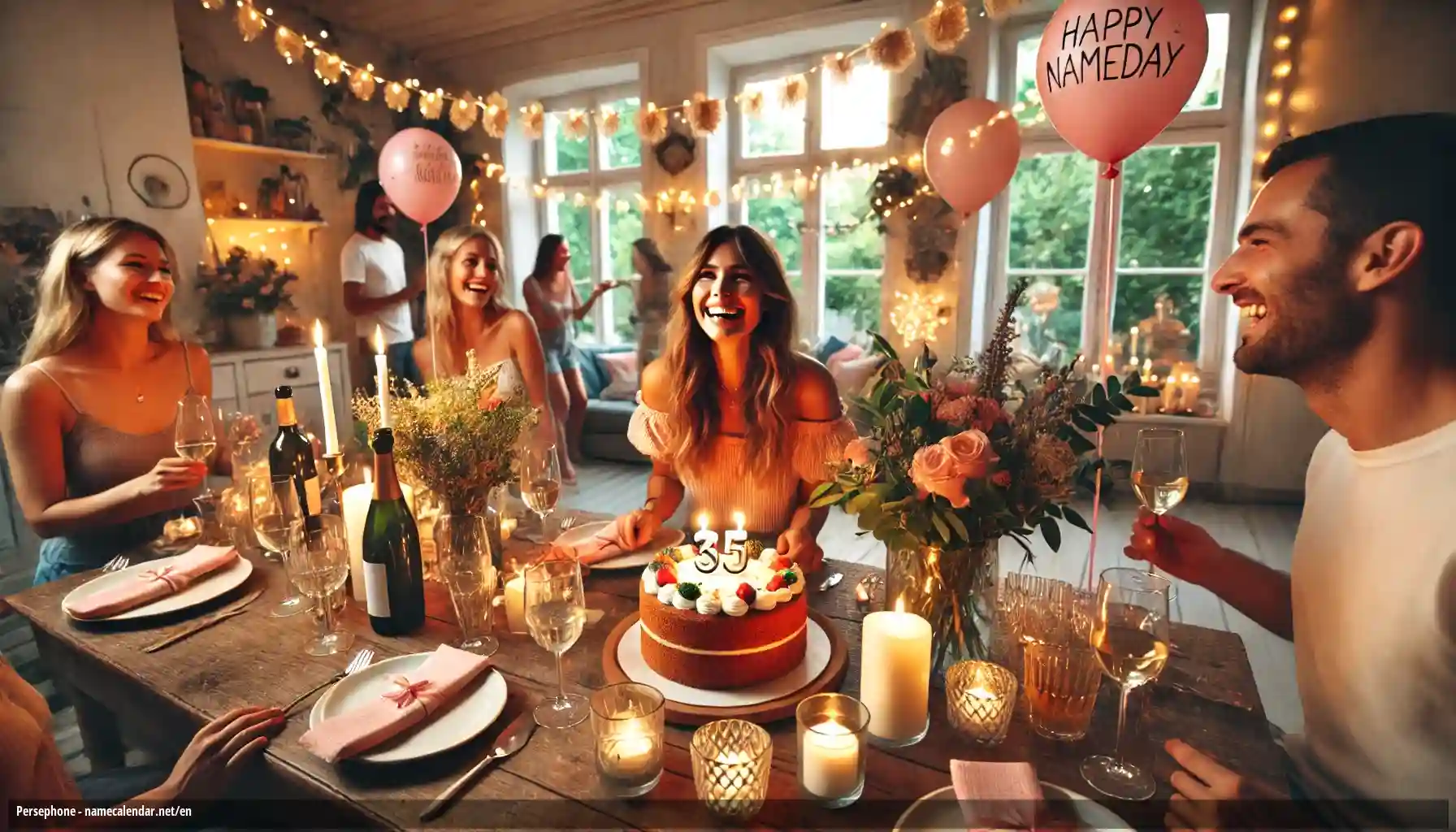 Celebration of name day and name - Persephone