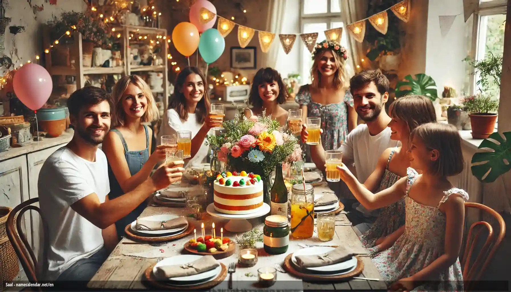 Celebration of name day and name - Saal