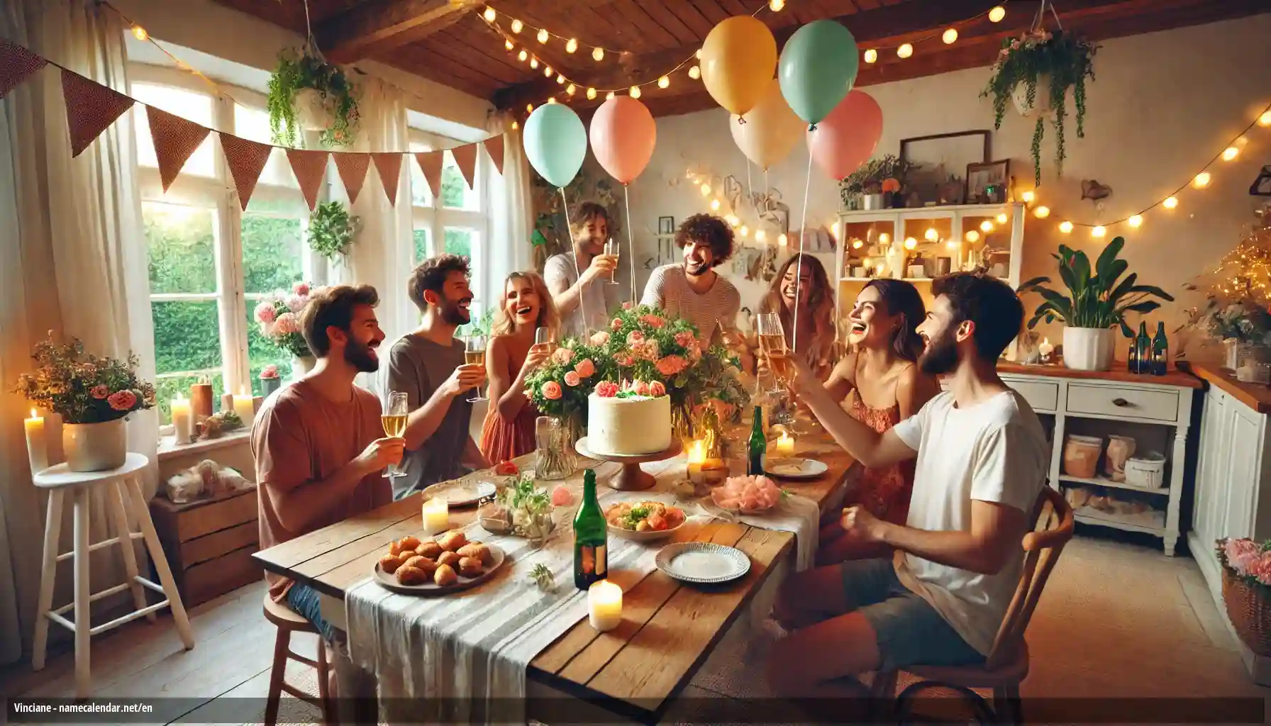 Celebration of name day and name - Vinciane