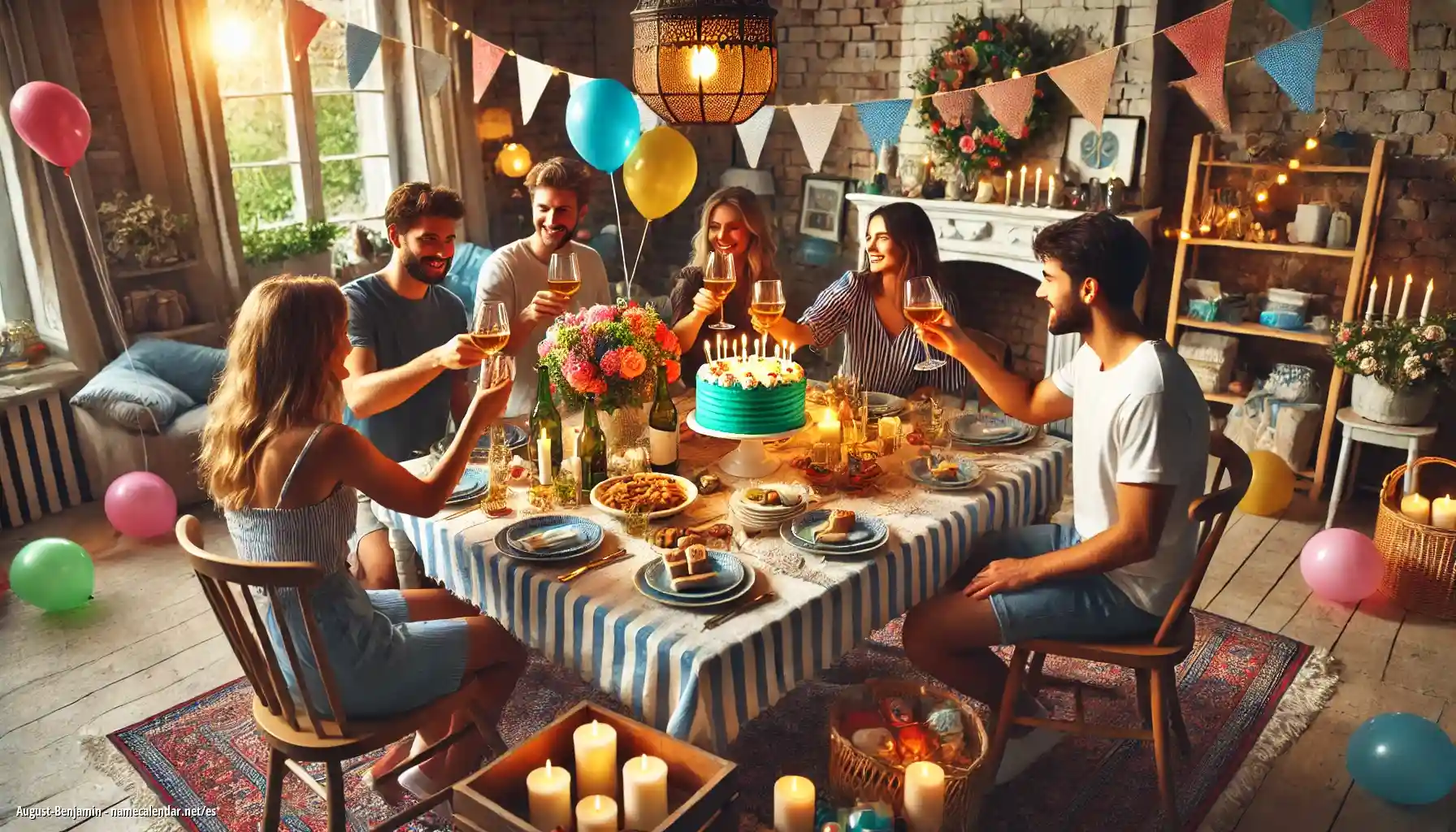 Celebración del onomástico y del nombre - August-Benjamin