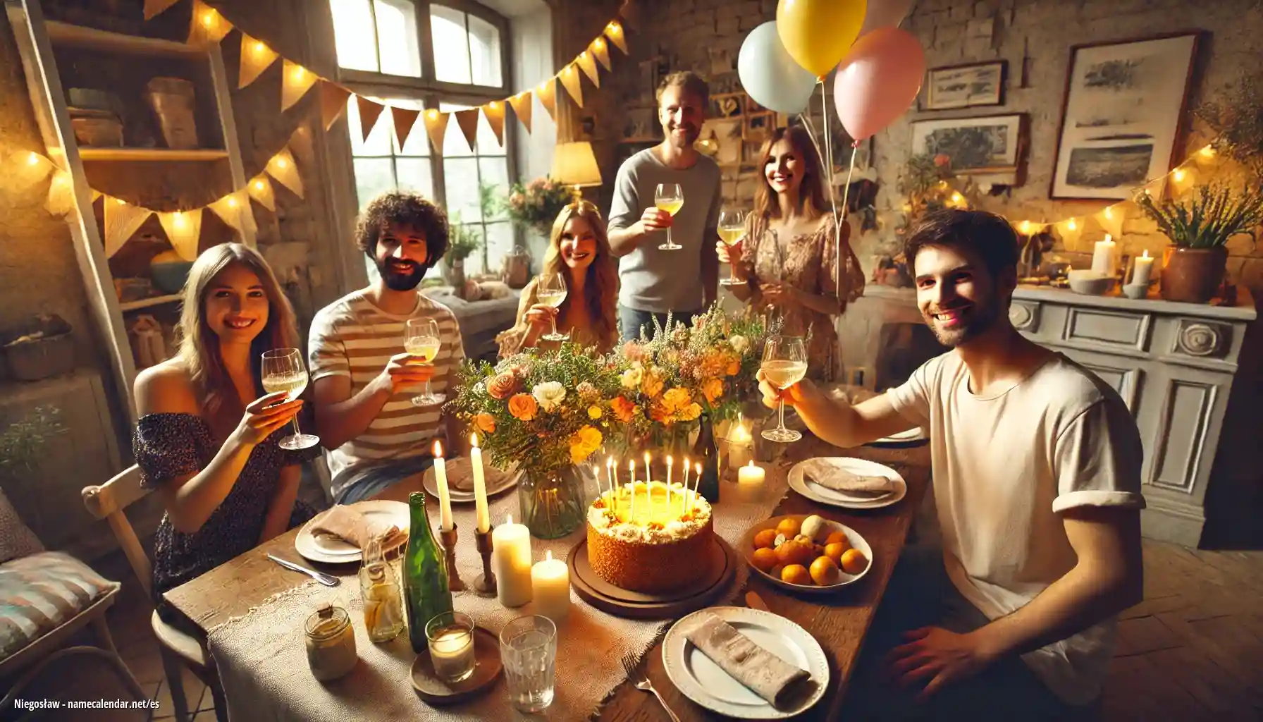 Celebración del onomástico y del nombre - Niegosław