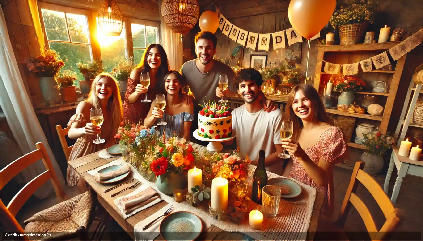 Celebración del onomástico y del nombre - Viktoriia