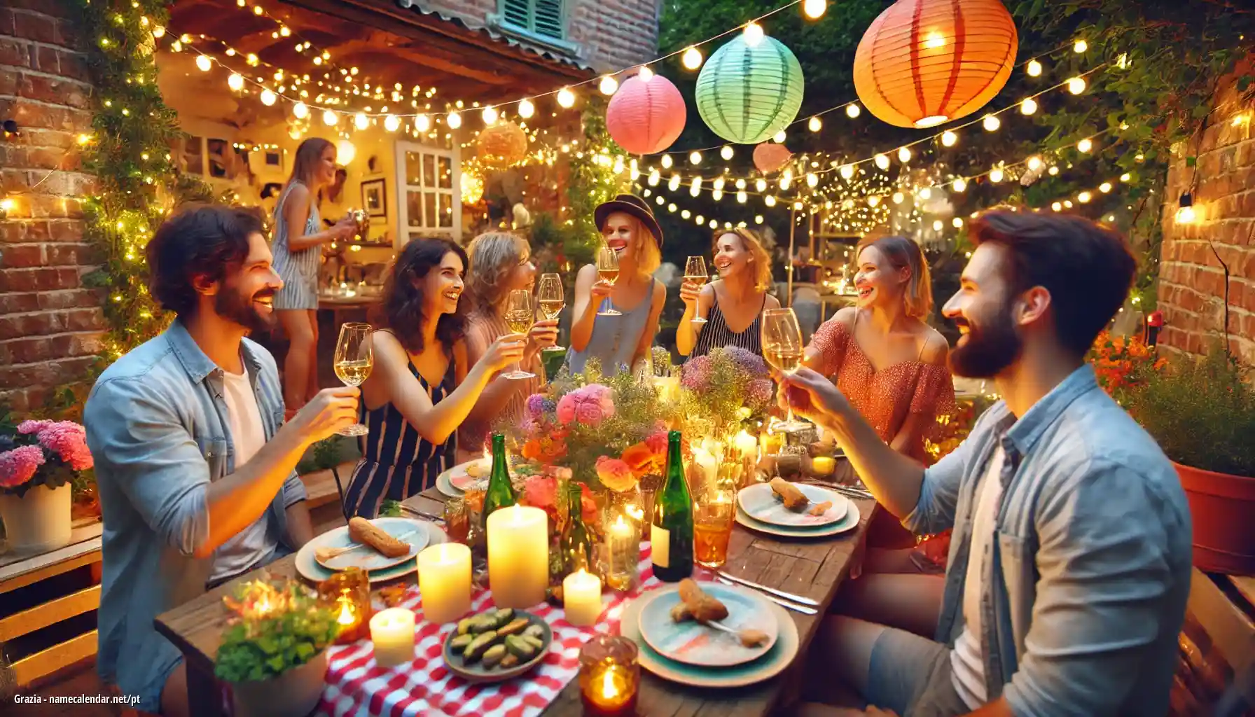 Celebração do dia do nome e nome - Grazia