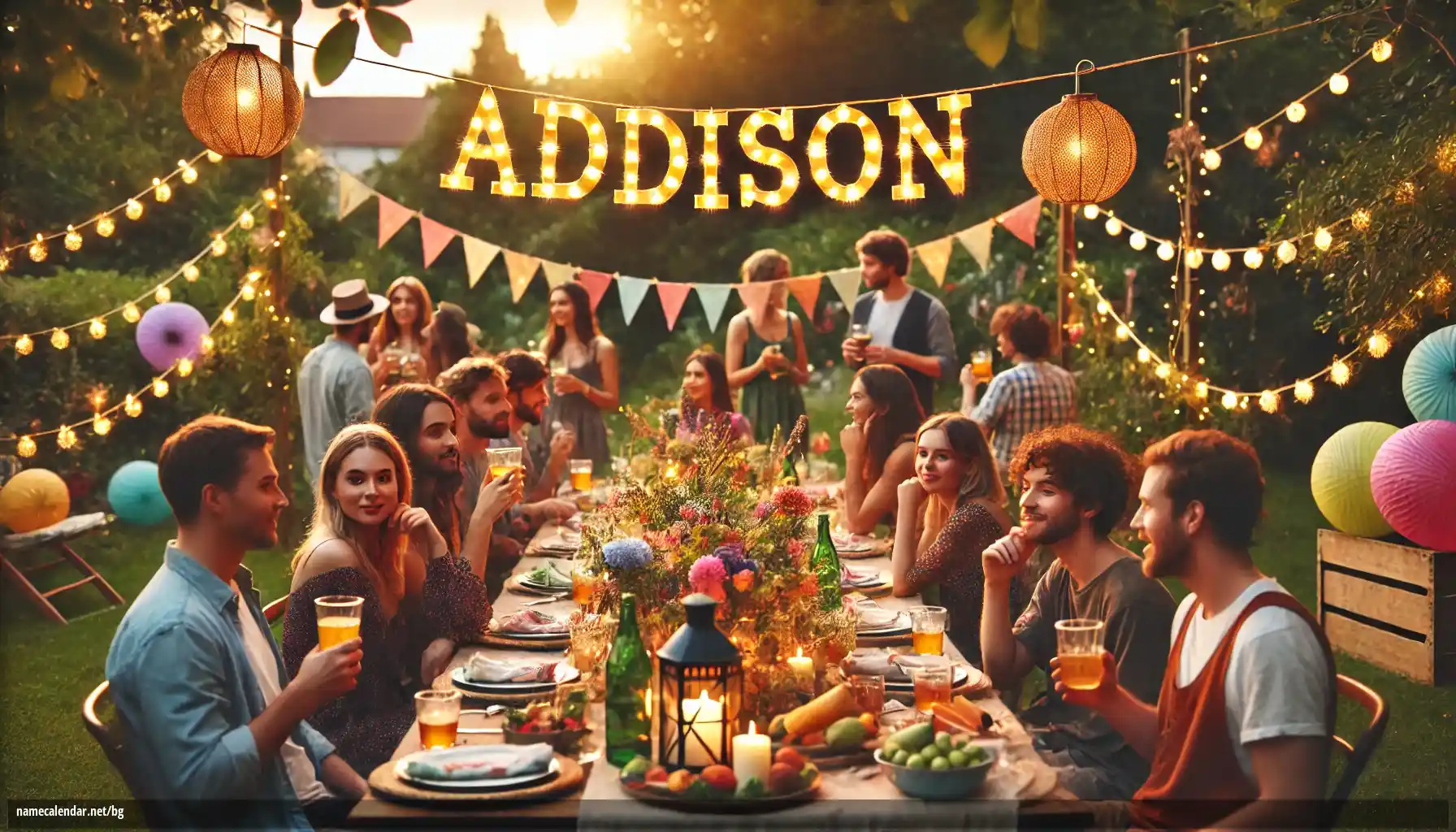 Празнуване на имен ден и име - Addison