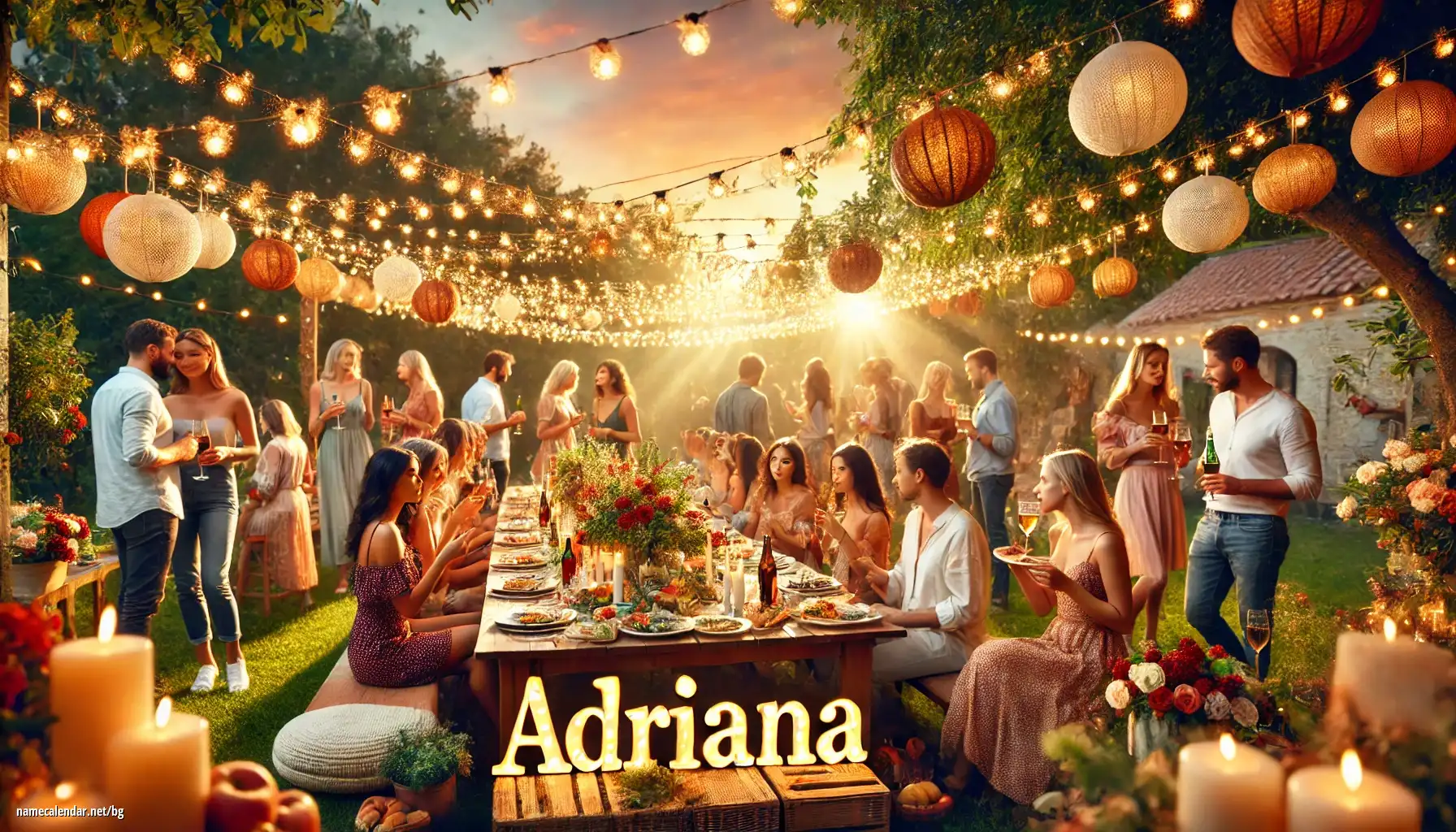 Празнуване на имен ден и име - Adriana