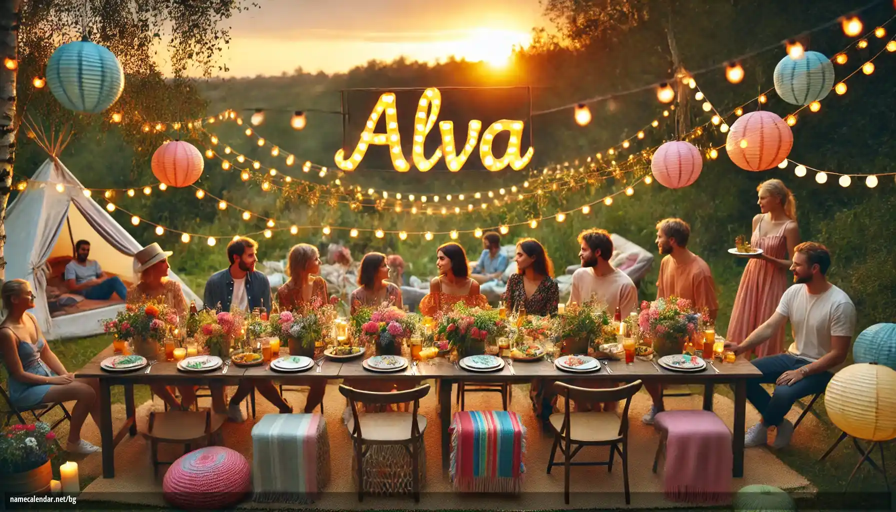 Празнуване на имен ден и име - Alva