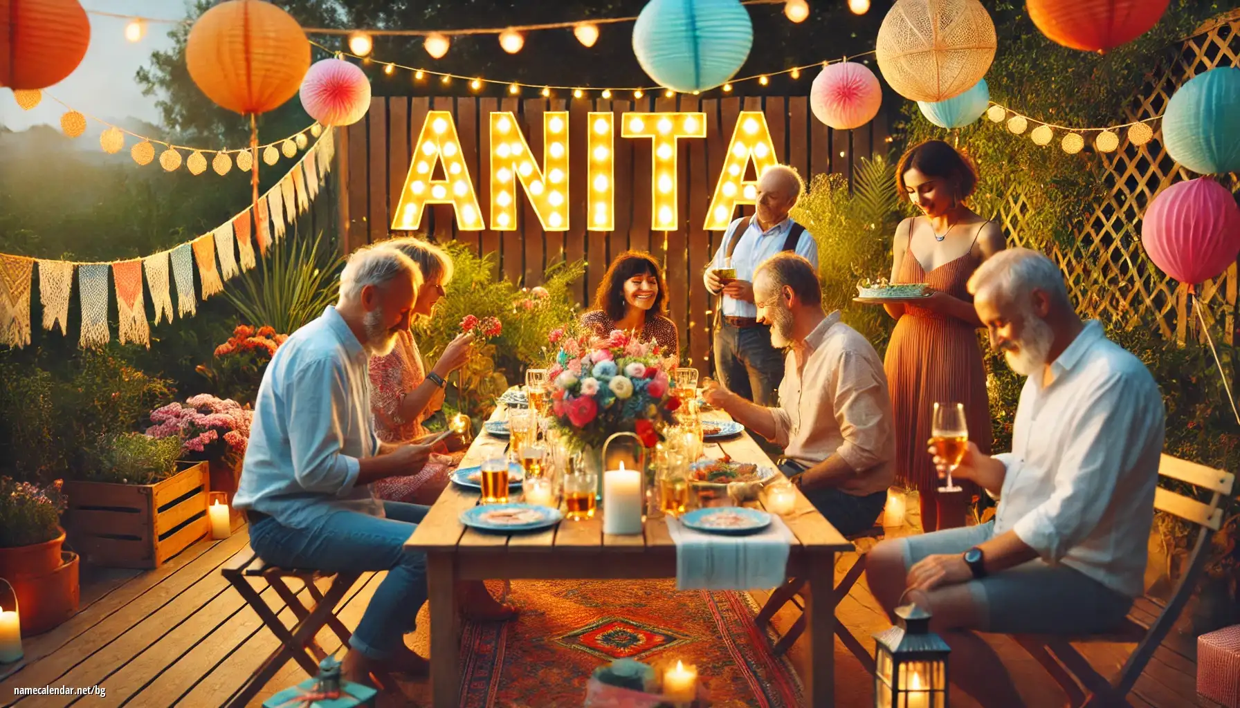 Празнуване на имен ден и име - Anita