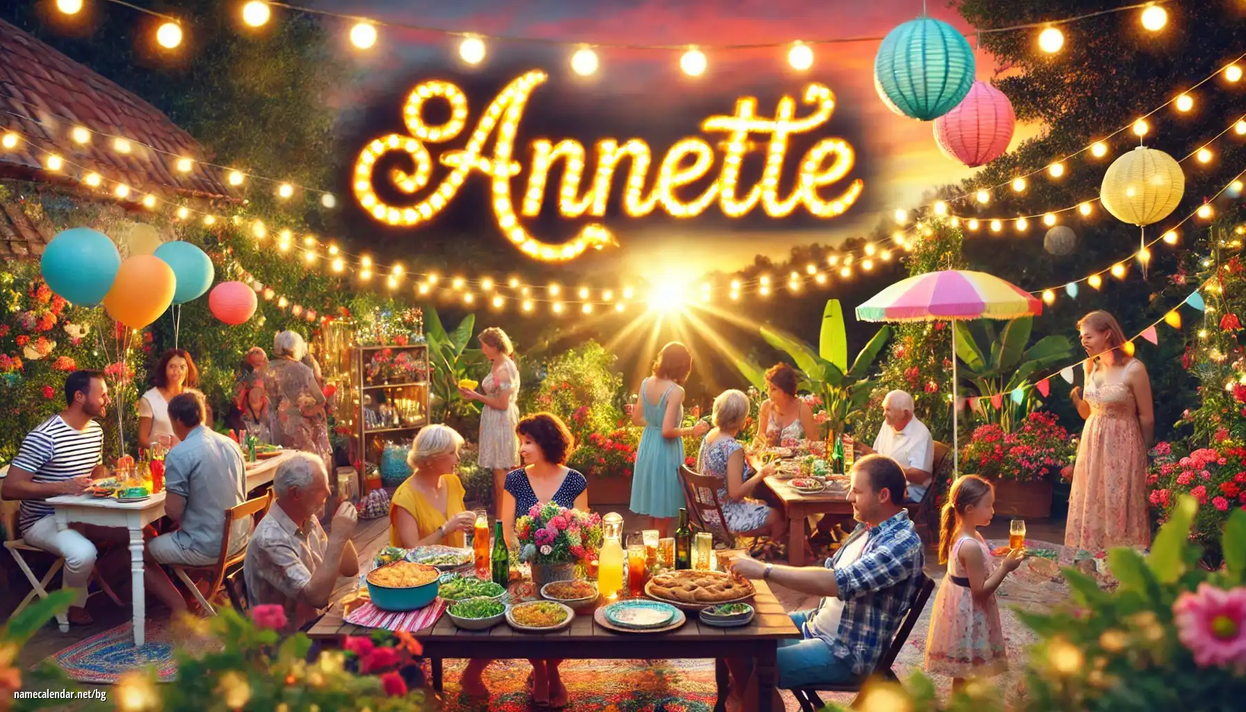 Празнуване на имен ден и име - Annette