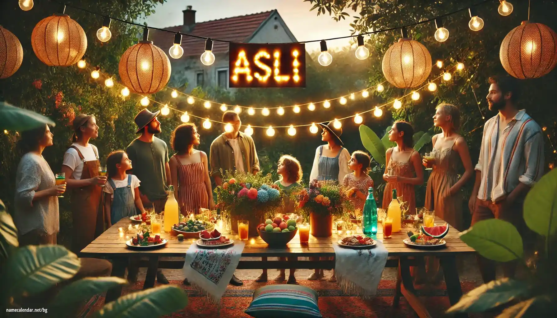 Празнуване на имен ден и име - Asli