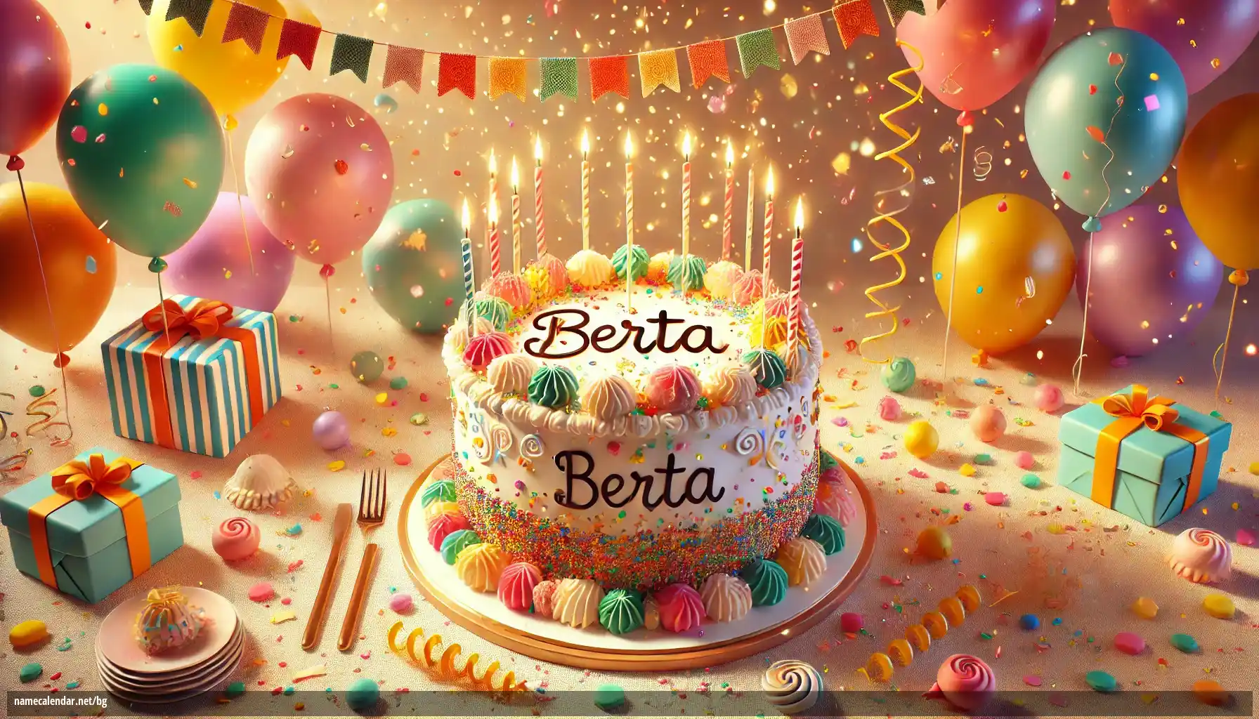 Празнуване на имен ден и име - Berta
