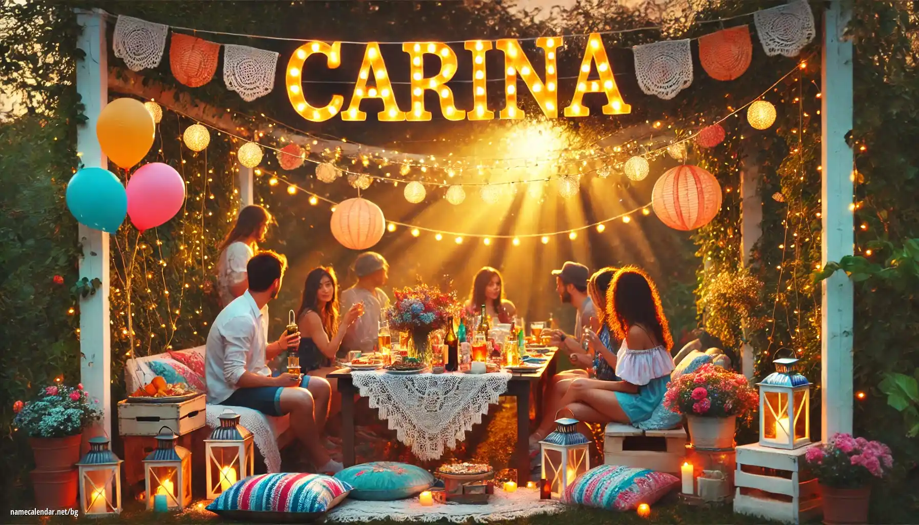 Празнуване на имен ден и име - Carina