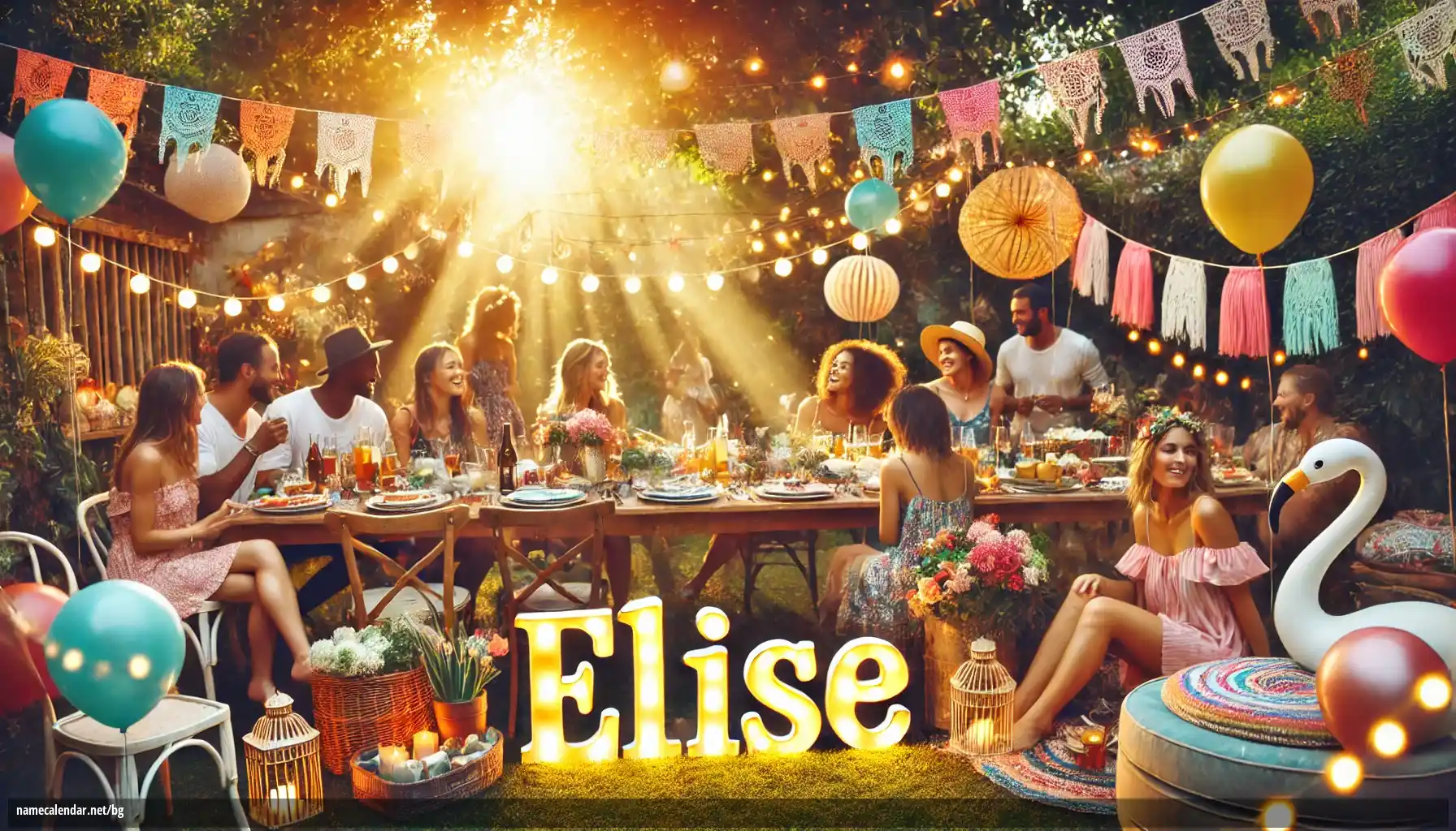 Празнуване на имен ден и име - Elise