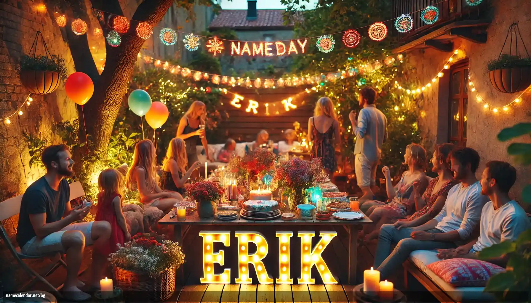 Празнуване на имен ден и име - Erik
