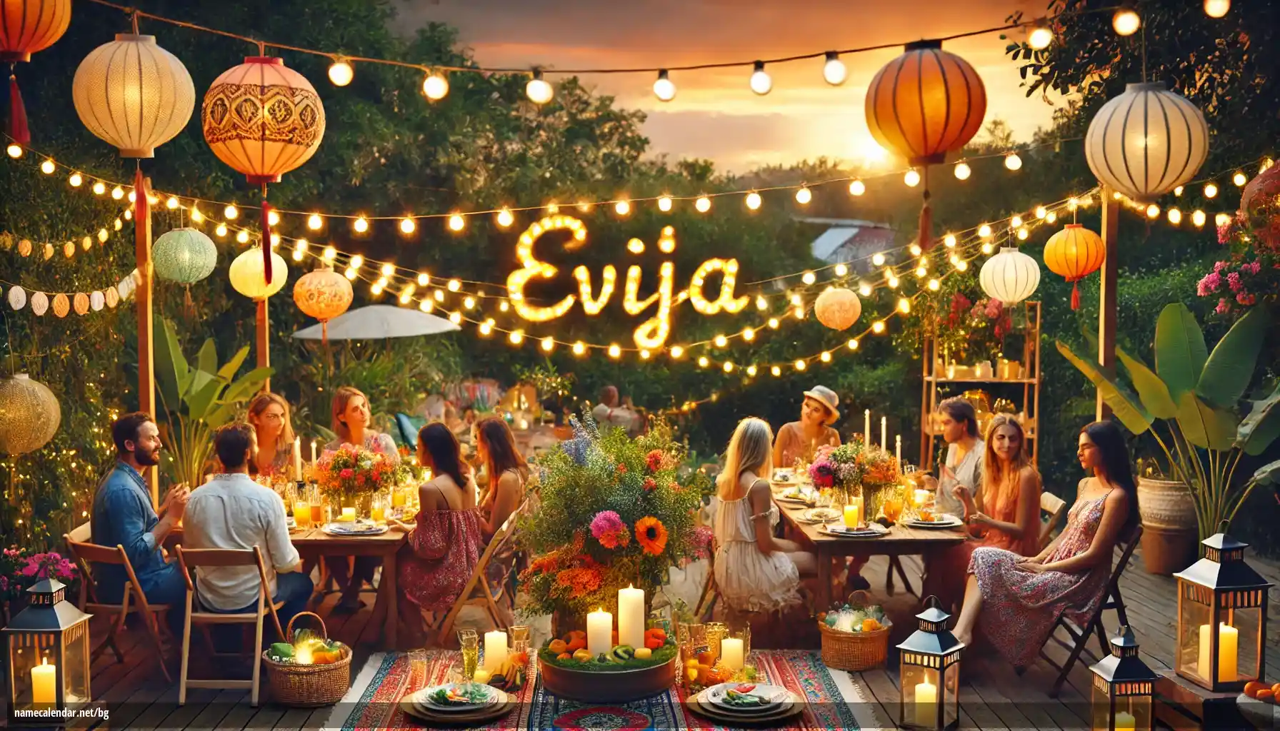 Празнуване на имен ден и име - Evija