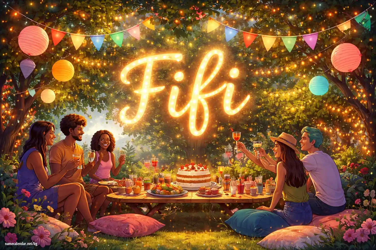 Празнуване на имен ден и име - Fifi