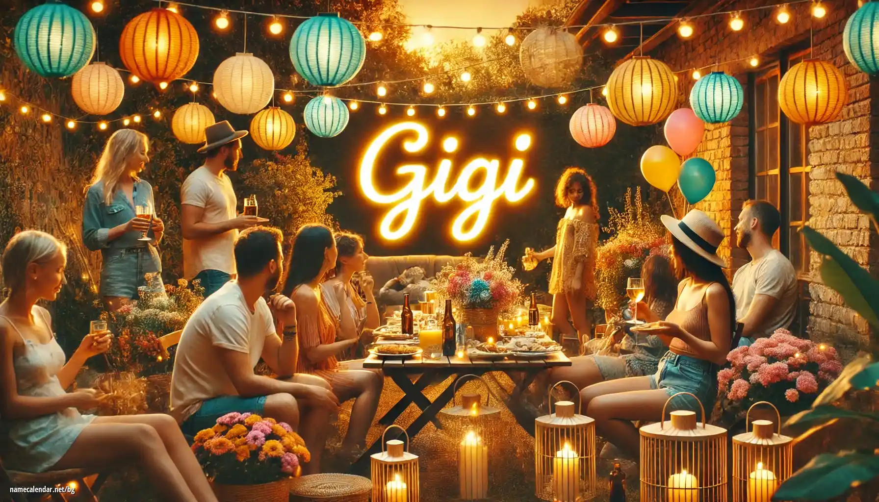 Празнуване на имен ден и име - Gigi