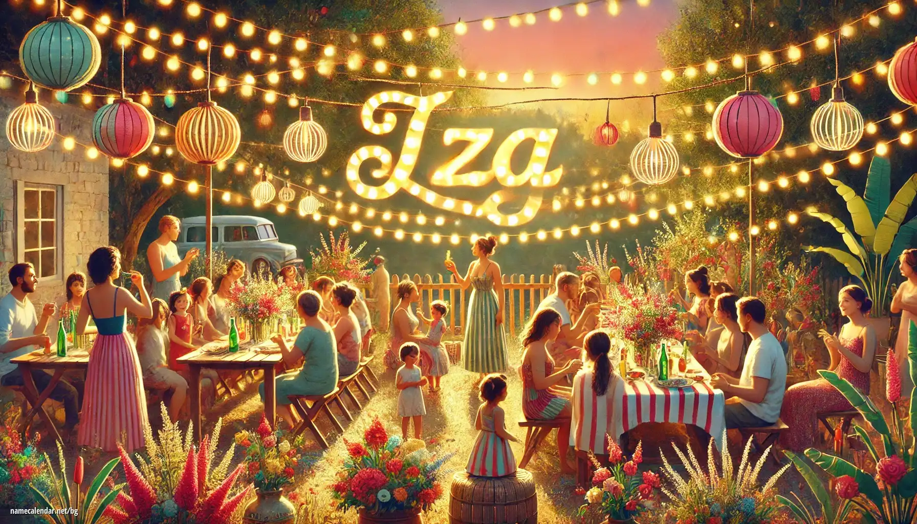 Празнуване на имен ден и име - Iza