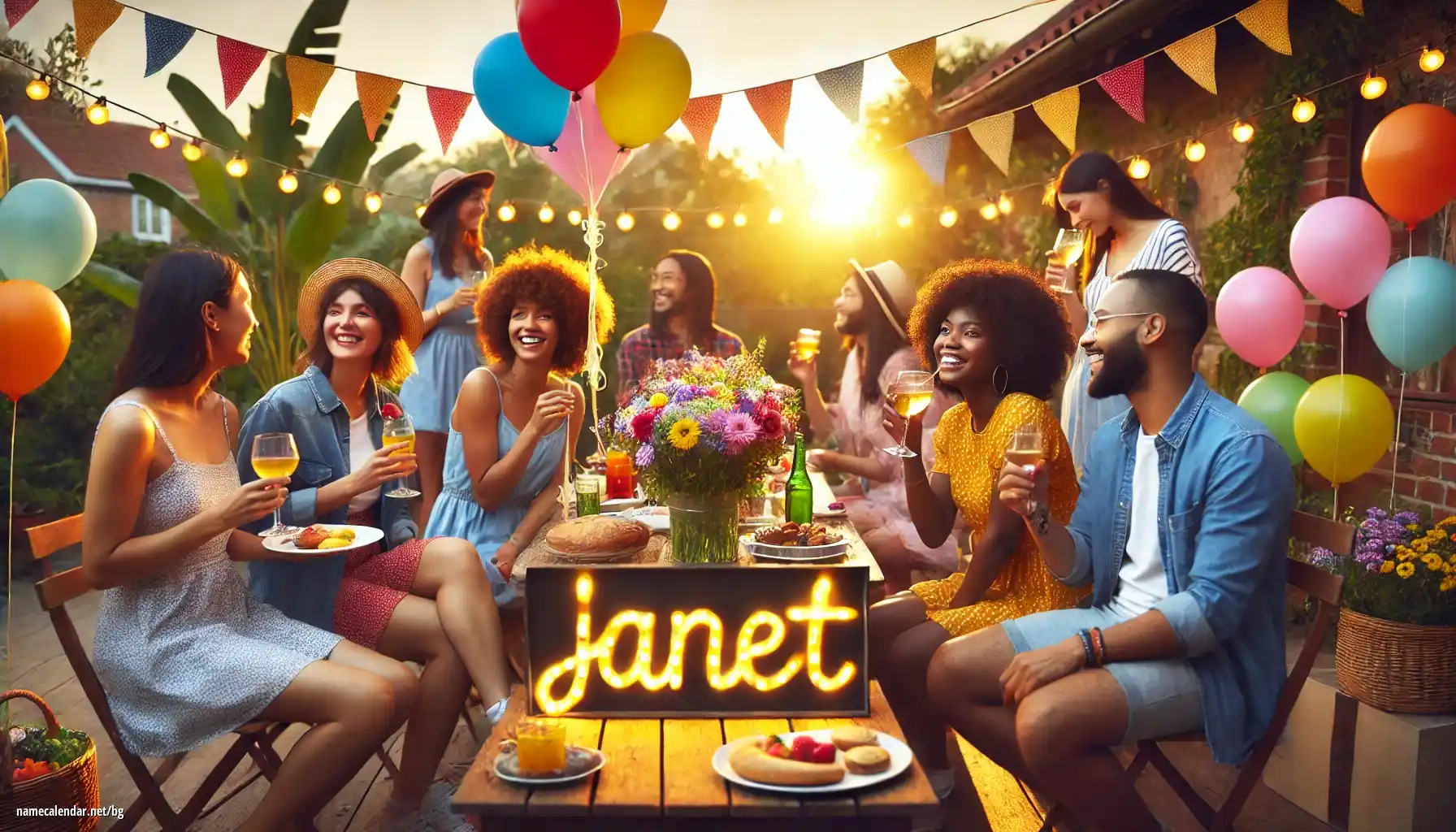 Празнуване на имен ден и име - Janet