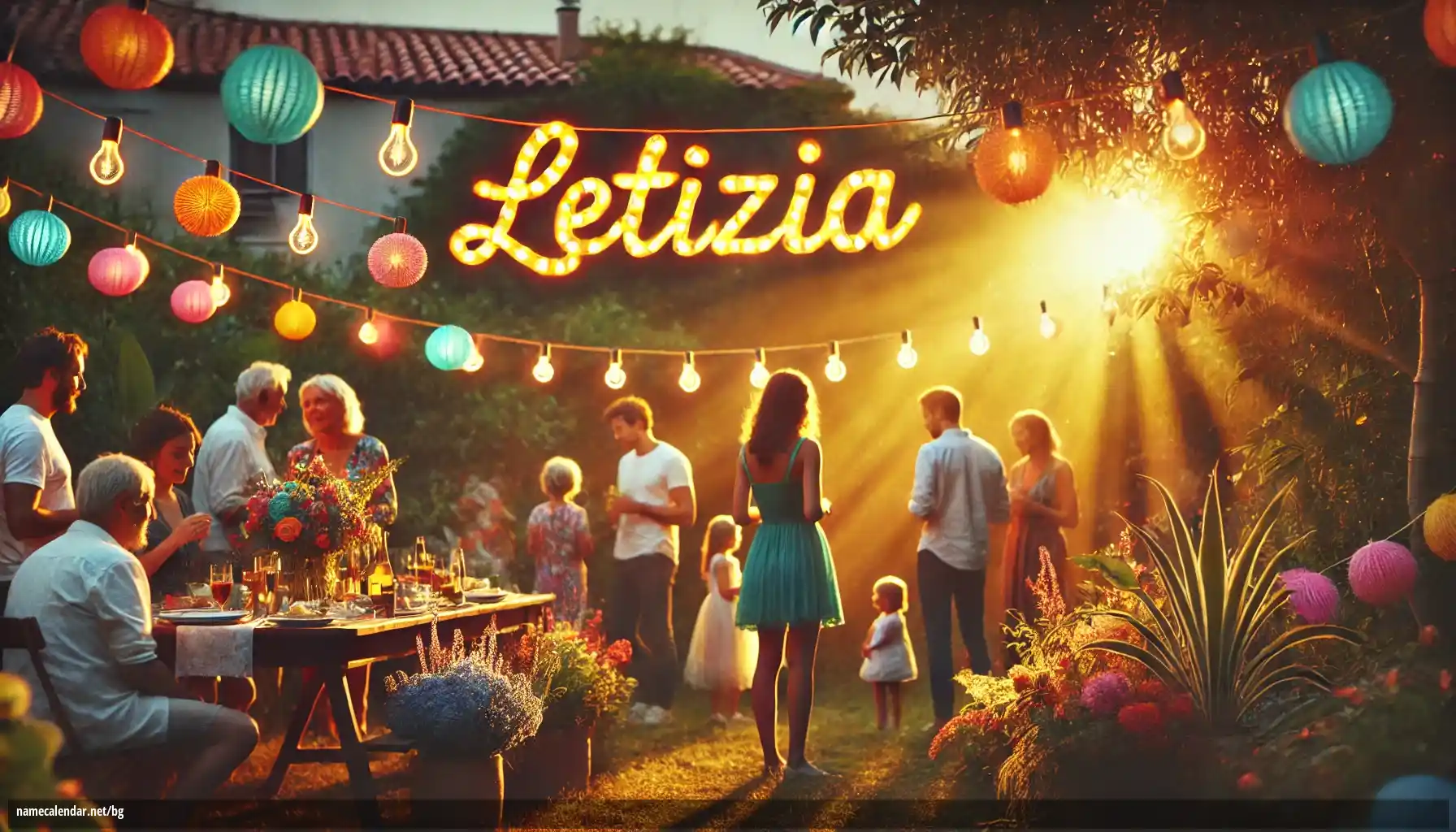 Празнуване на имен ден и име - Letizia