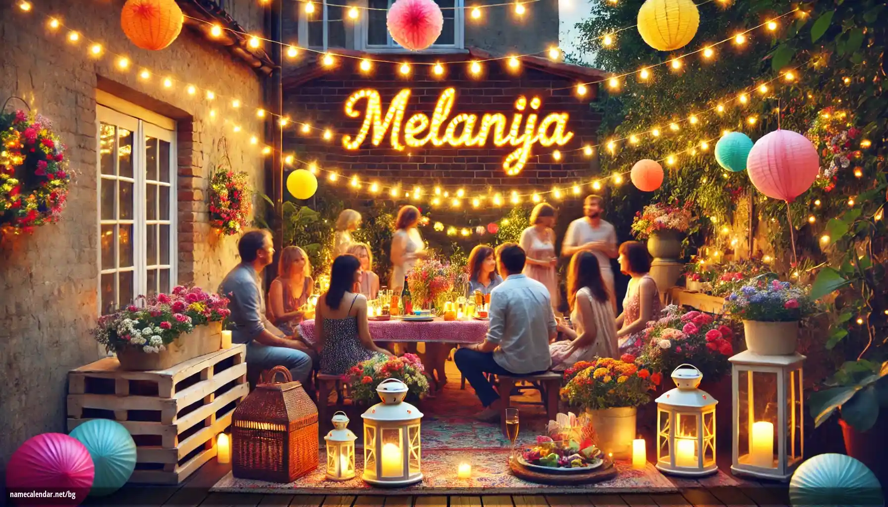 Празнуване на имен ден и име - Melanija