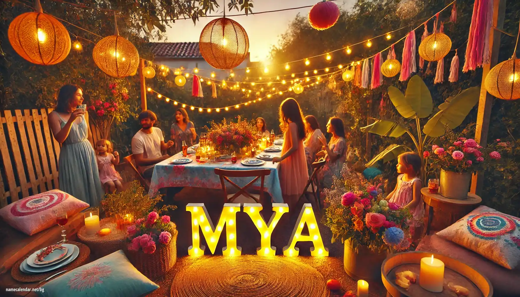 Празнуване на имен ден и име - Mya