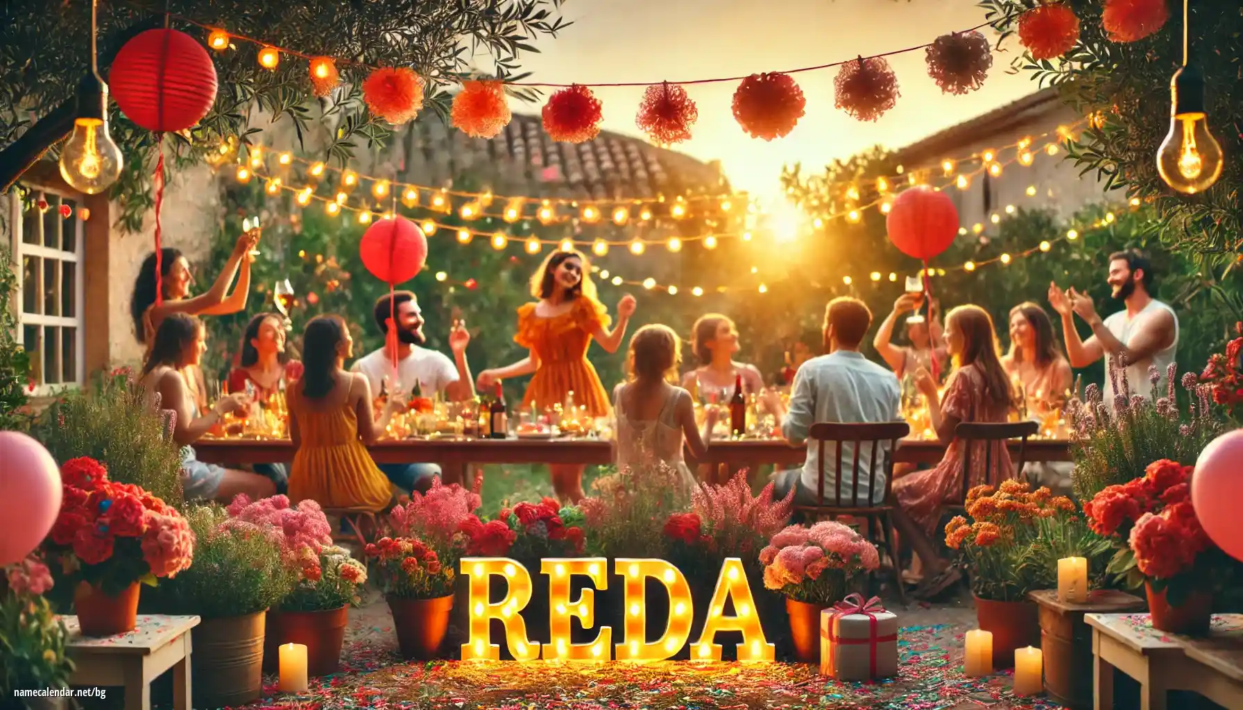 Празнуване на имен ден и име - Reda