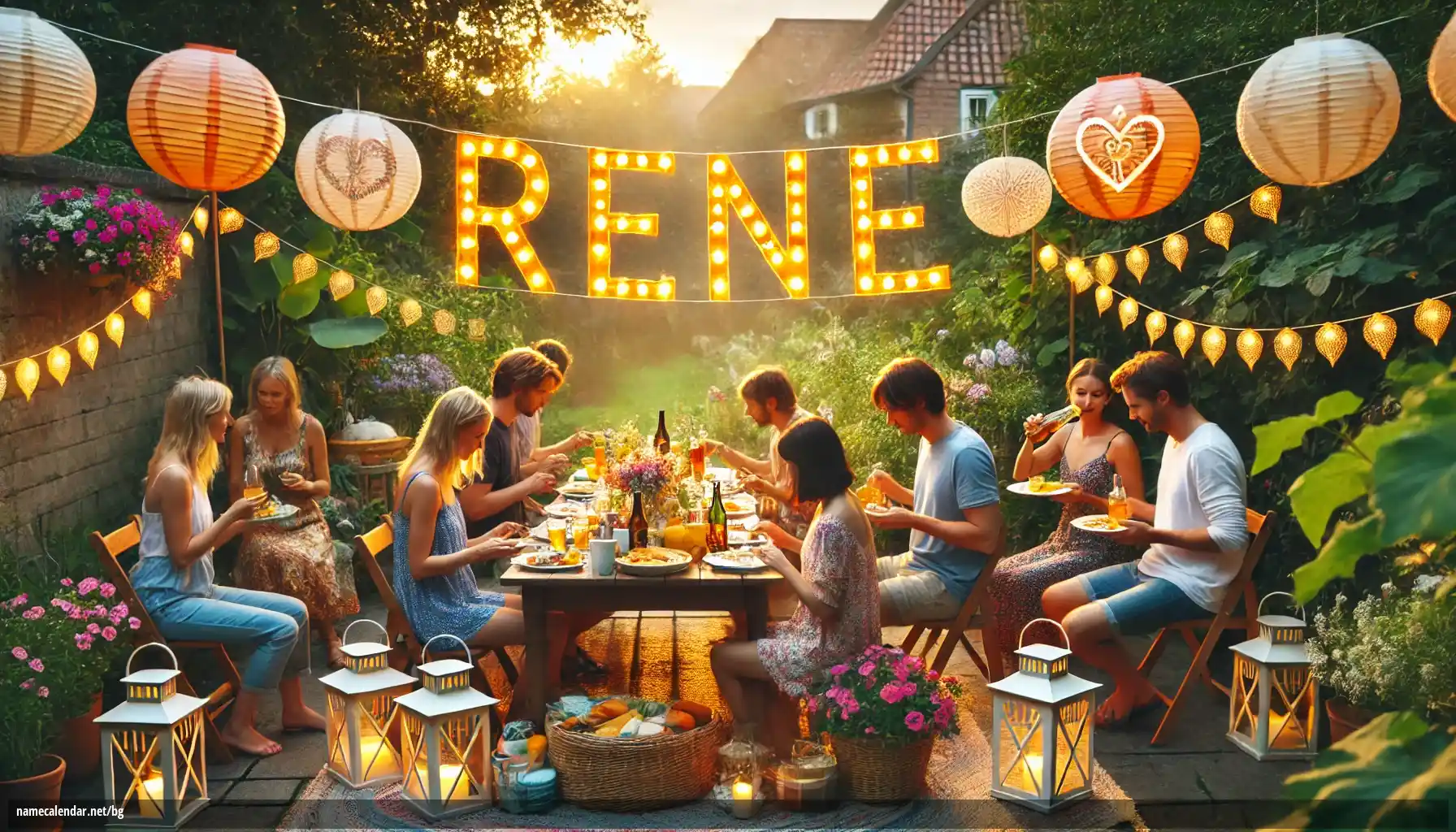 Празнуване на имен ден и име - Rene