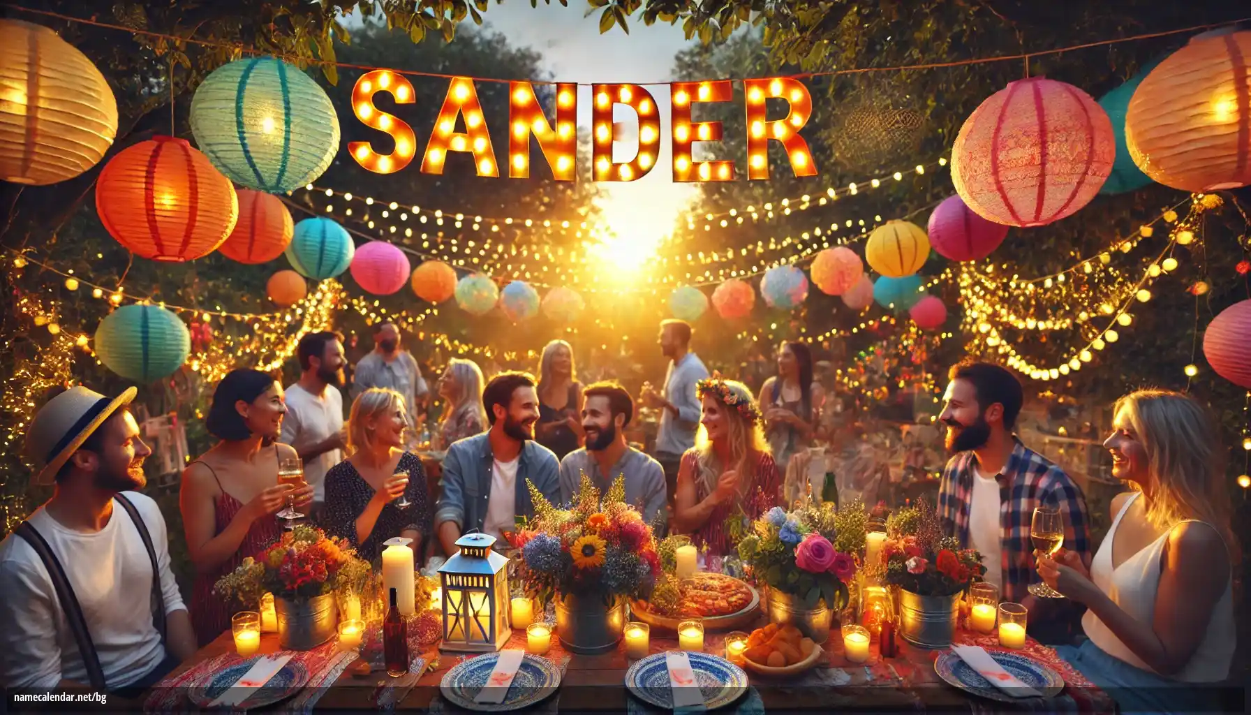 Празнуване на имен ден и име - Sander