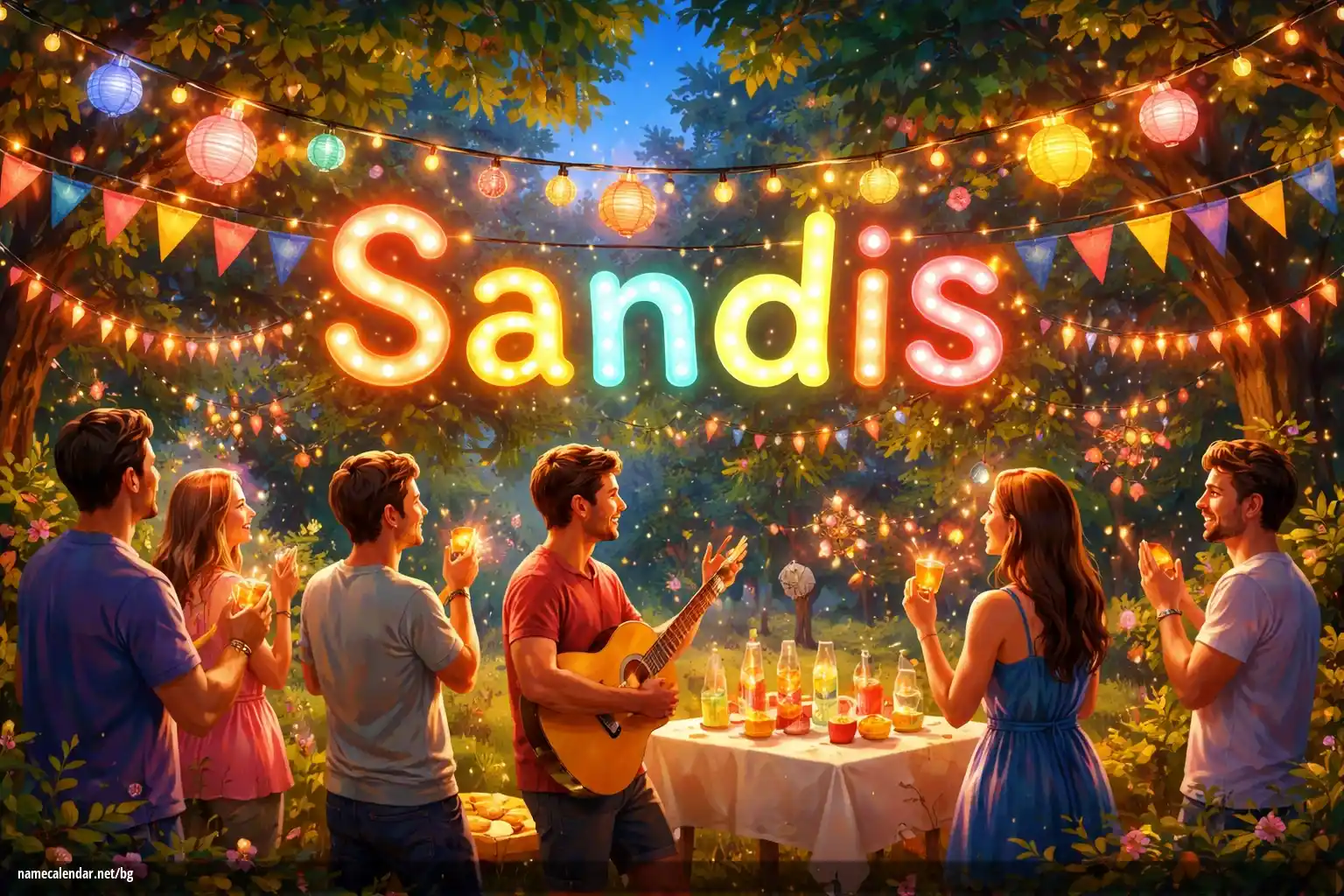 Празнуване на имен ден и име - Sandis