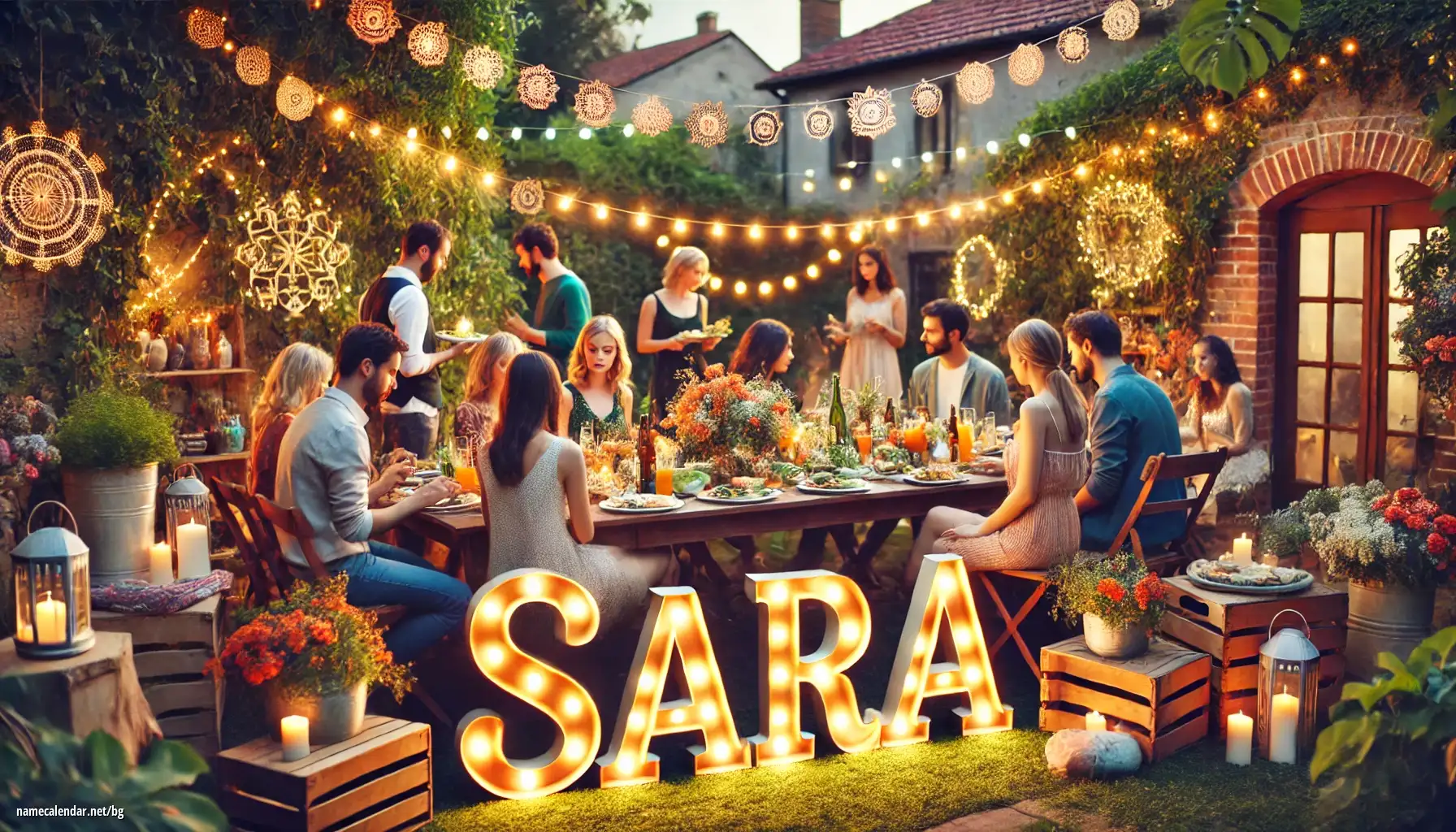 Празнуване на имен ден и име - Sara