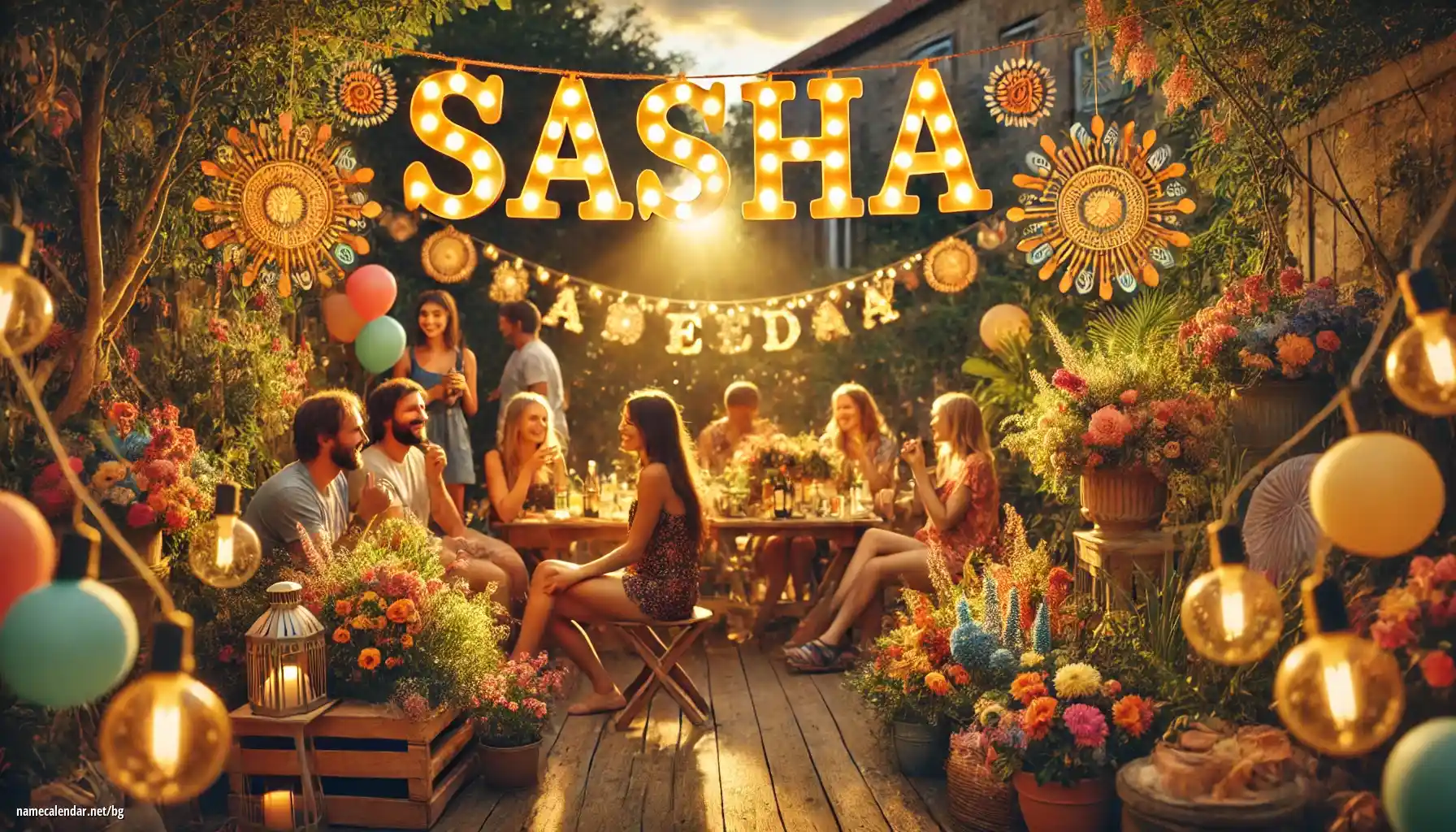 Празнуване на имен ден и име - Sasha