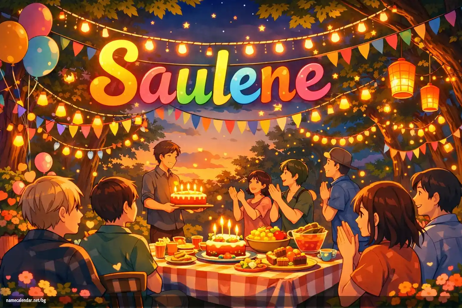 Празнуване на имен ден и име - Saulene