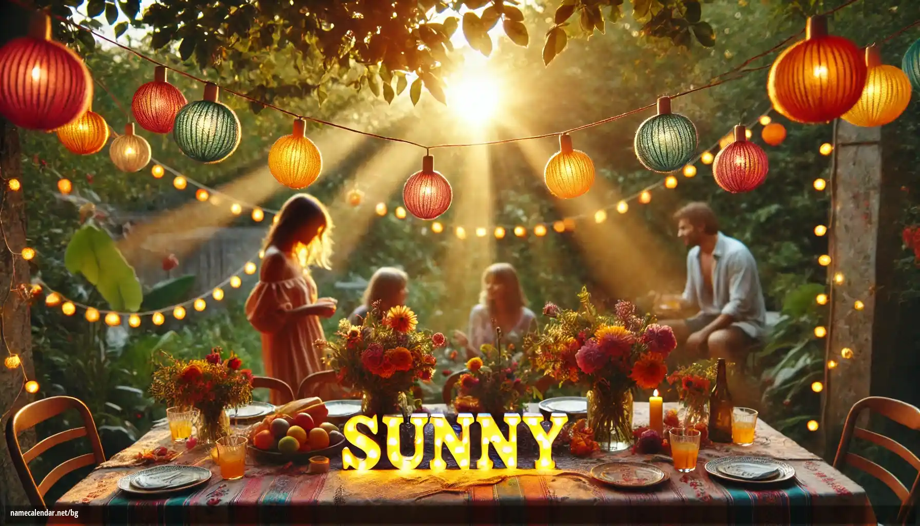 Празнуване на имен ден и име - Sunny