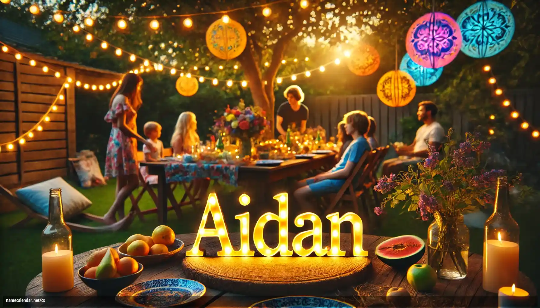 Oslava jmenin a jmenin - Aidan