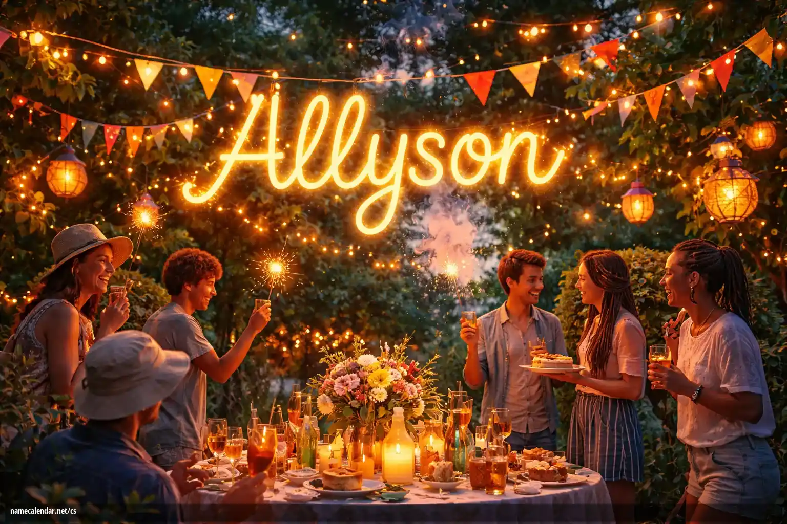 Oslava jmenin a jmenin - Allyson