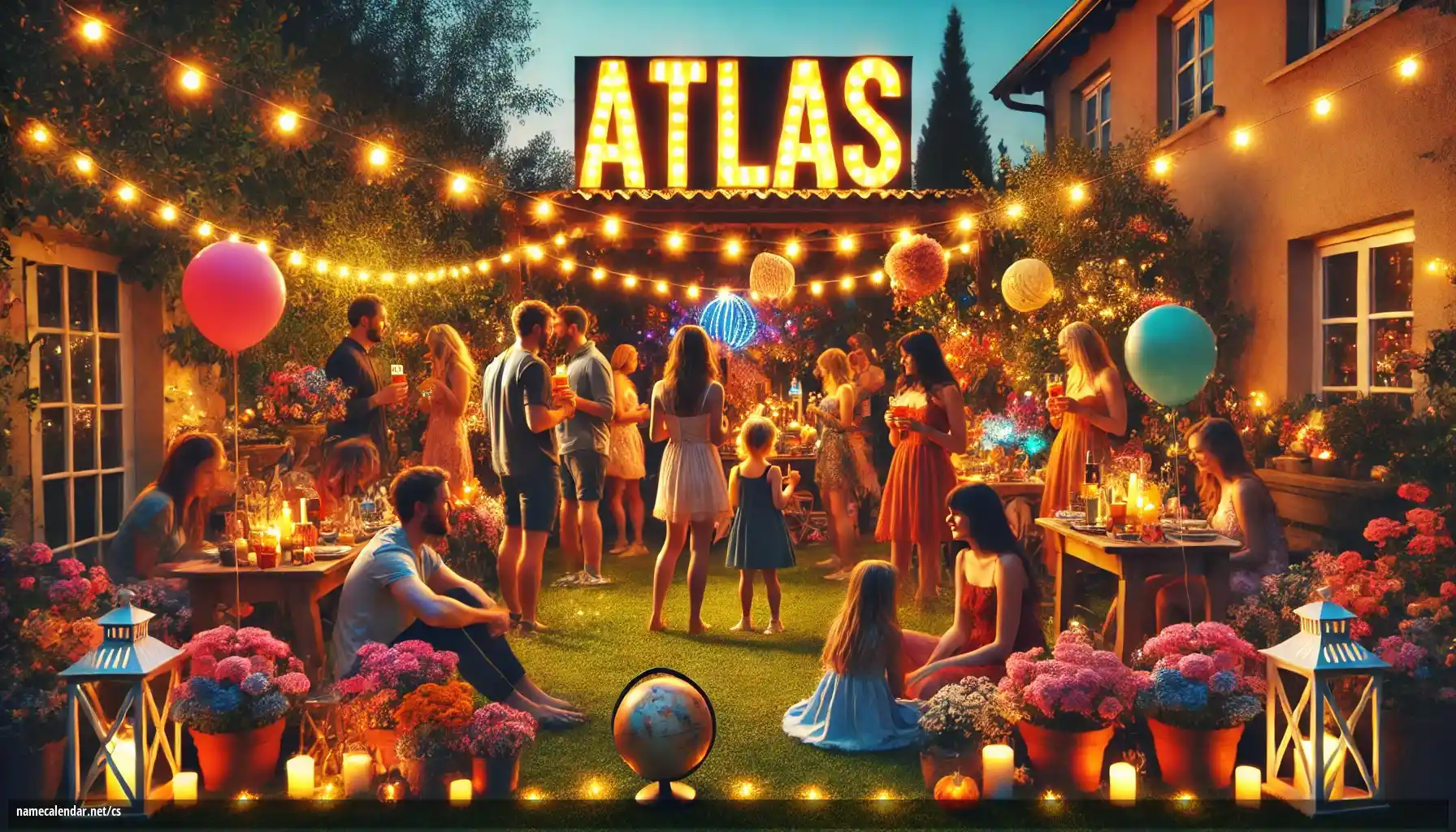 Oslava jmenin a jmenin - Atlas