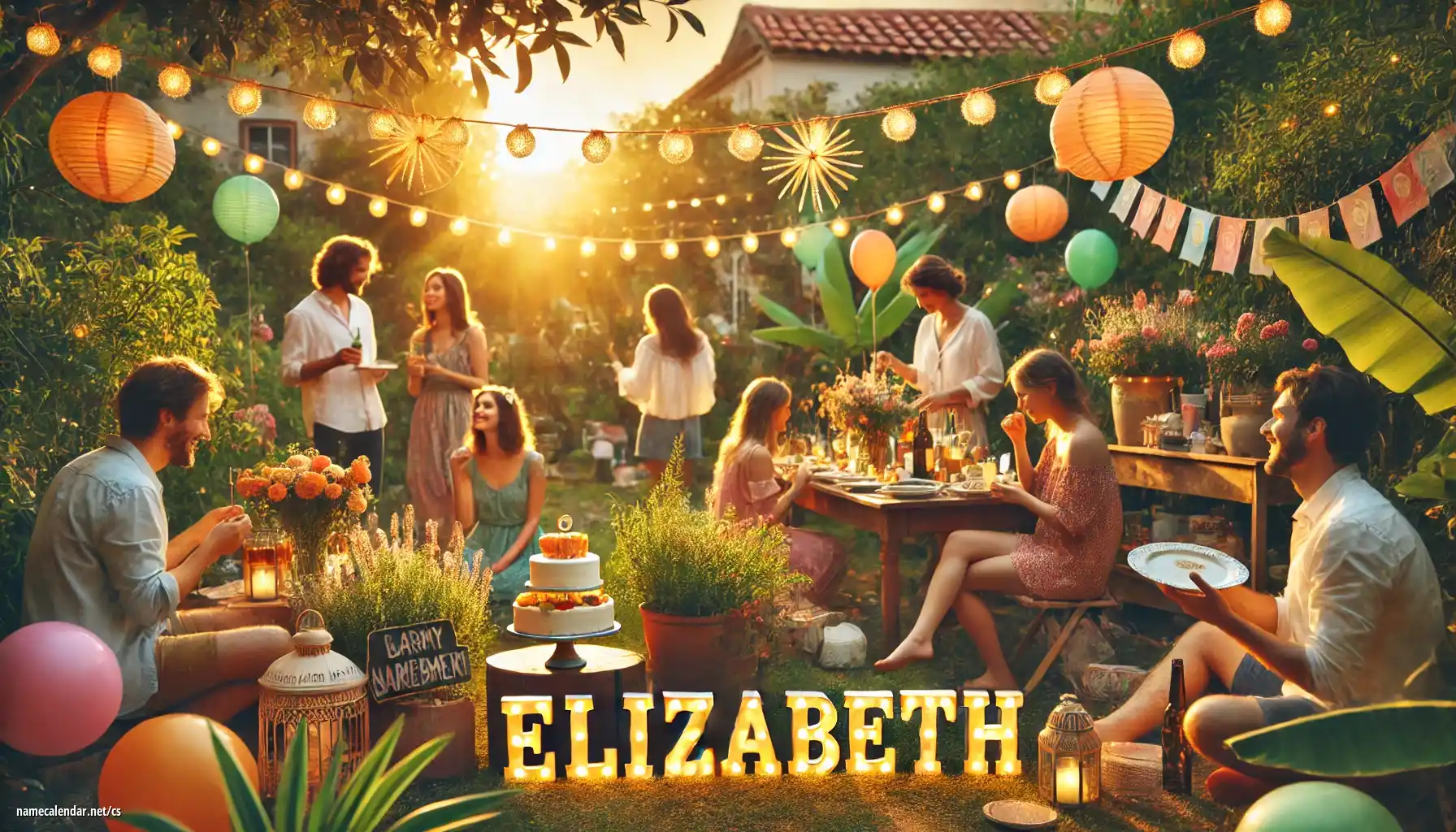 Oslava jmenin a jmenin - Elizabeth