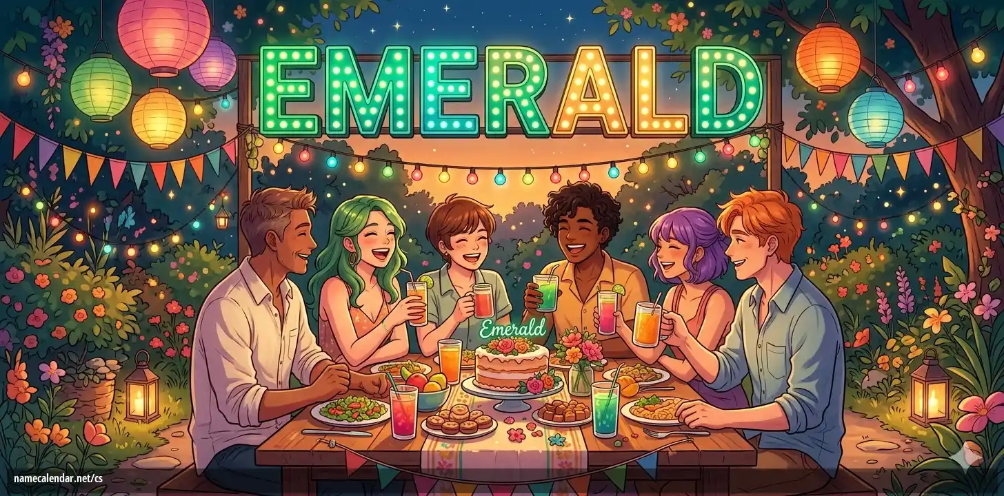 Oslava jmenin a jmenin - Emerald
