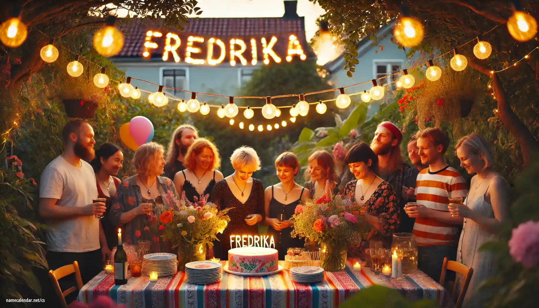 Oslava jmenin a jmenin - Fredrika