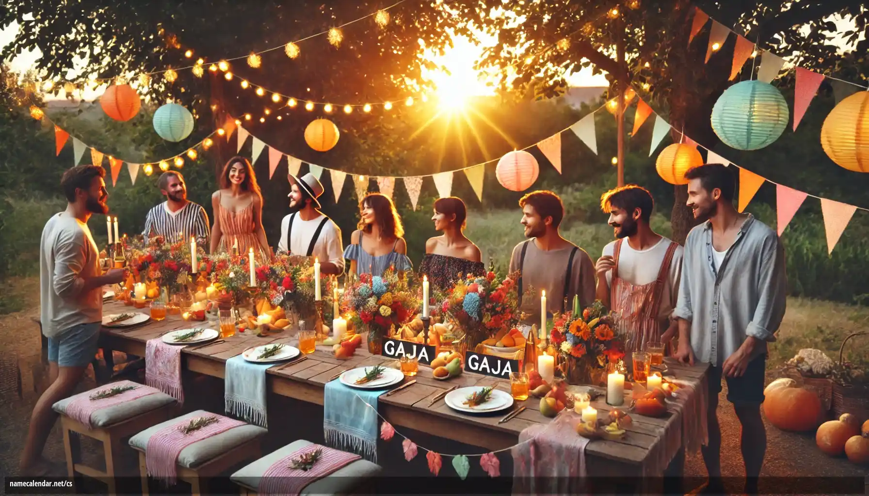 Oslava jmenin a jmenin - Gaja