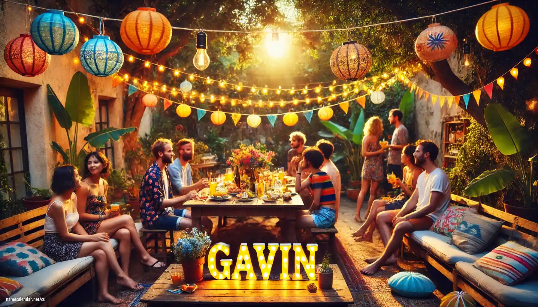 Oslava jmenin a jmenin - Gavin