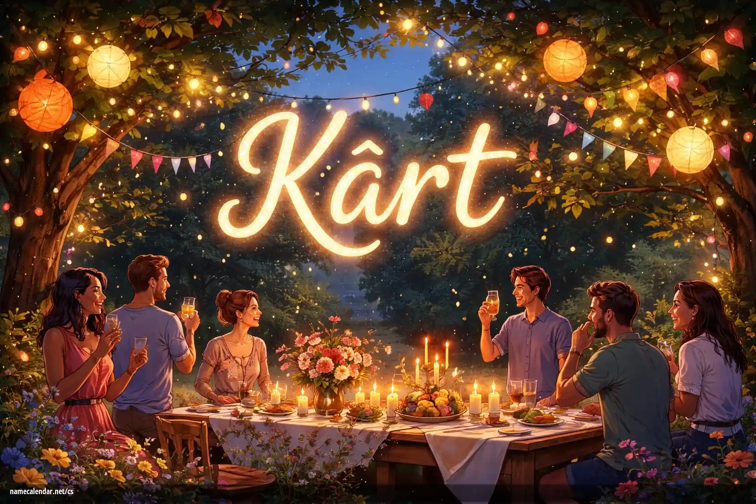 Oslava jmenin a jmenin - Kart