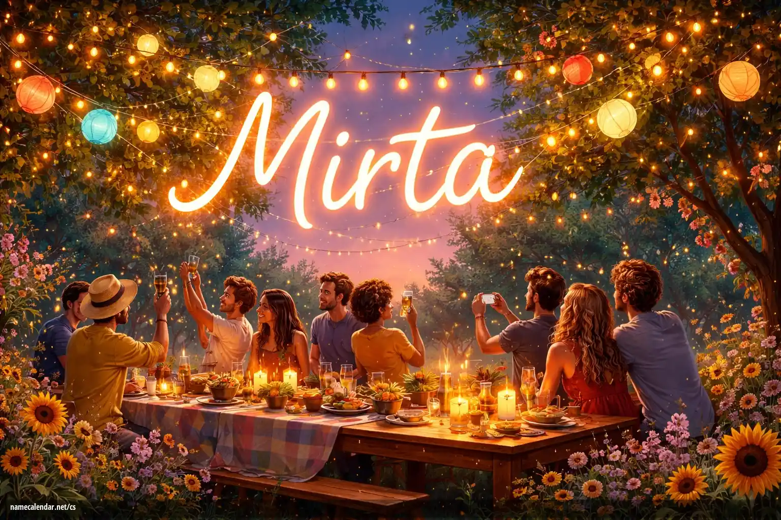 Oslava jmenin a jmenin - Mirta