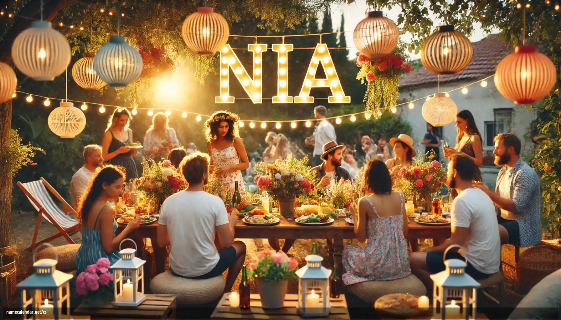 Oslava jmenin a jmenin - Nia