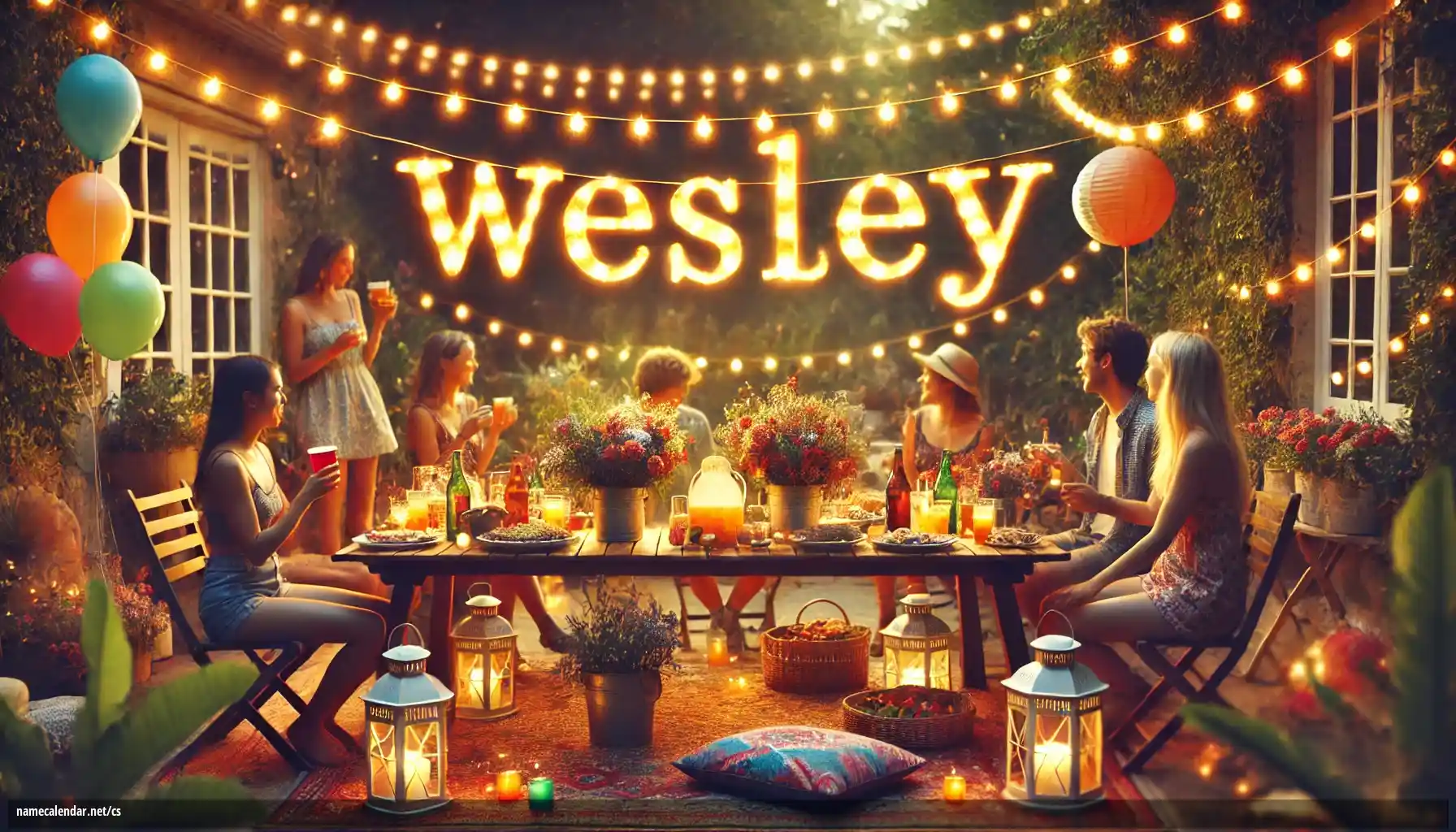 Oslava jmenin a jmenin - Wesley