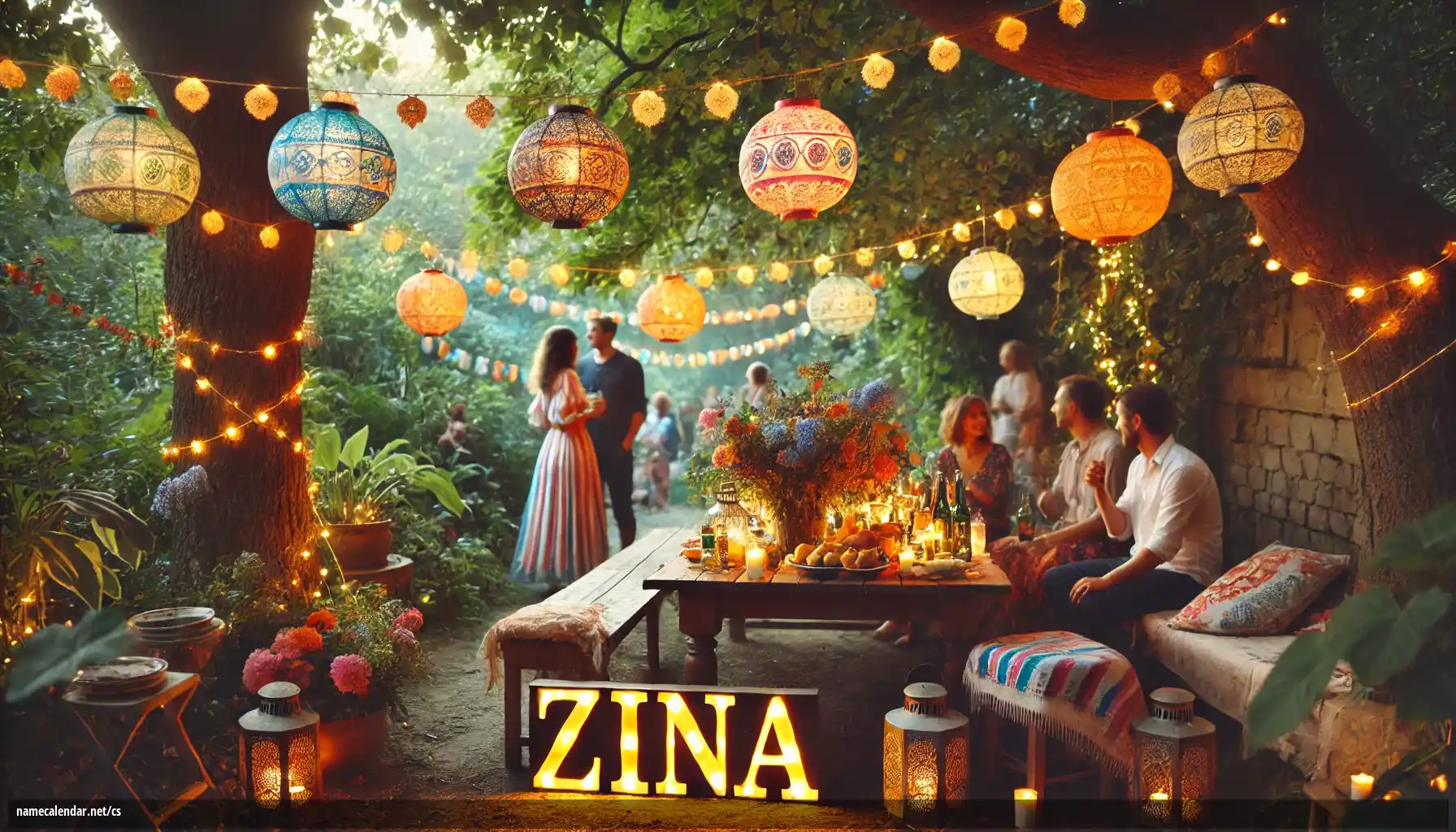 Oslava jmenin a jmenin - Zina