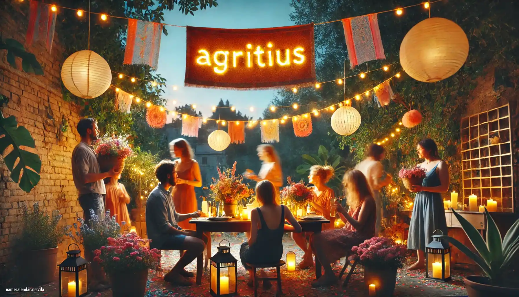 Fejring af navnedag og navn - Agritius